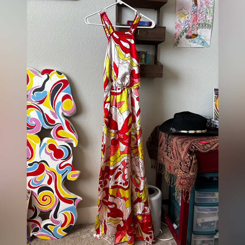 Vibrant Floral Maxi Dress